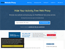 Tablet Screenshot of hidewebsite.com